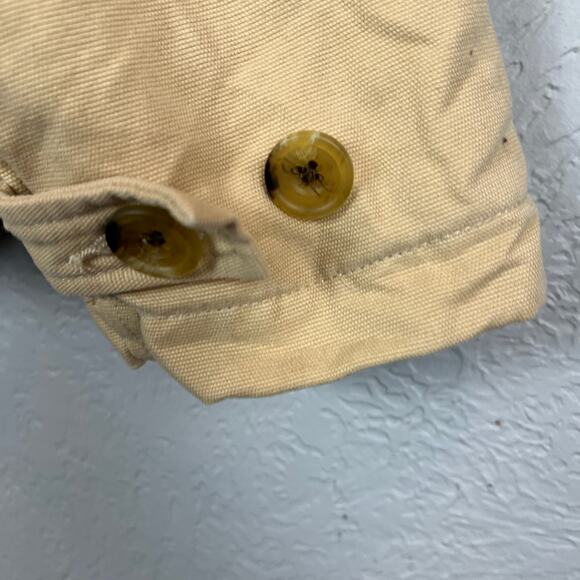 Eddie Bauer 2008 Goose Down Jacket Parka Full Zip Tan Leather Trim - XS - Picture 3 of 5